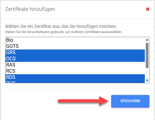 Certificate options