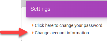 Change account information