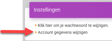 Change account information
