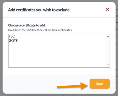 Certificate options