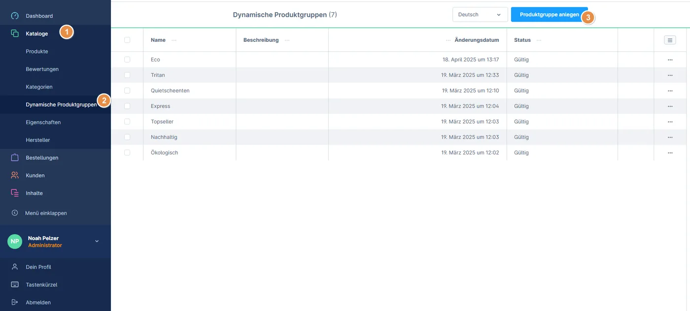 Create product group