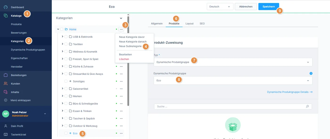 Link product group to a category