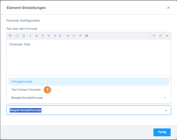 Select the form