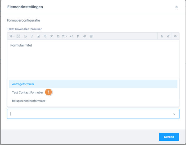 Select the form