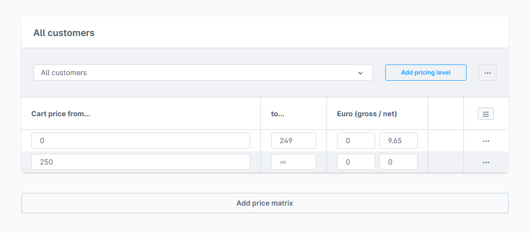 New shipping cost rule